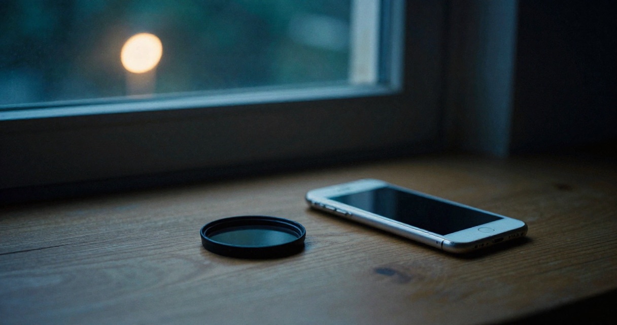Die Laterne hat die Farbe gewechselt: Lichtverschmutzungsfilter am Smartphone (Mit KI erzeugtes Bild)